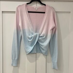 superdown Pink and Blue Ombre Cardigan - Size Small
